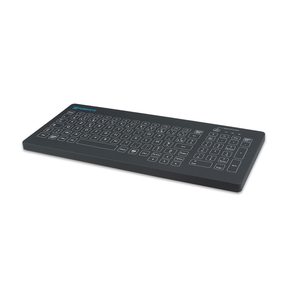 Clavier sans fil silicone PUREKEYS - noir