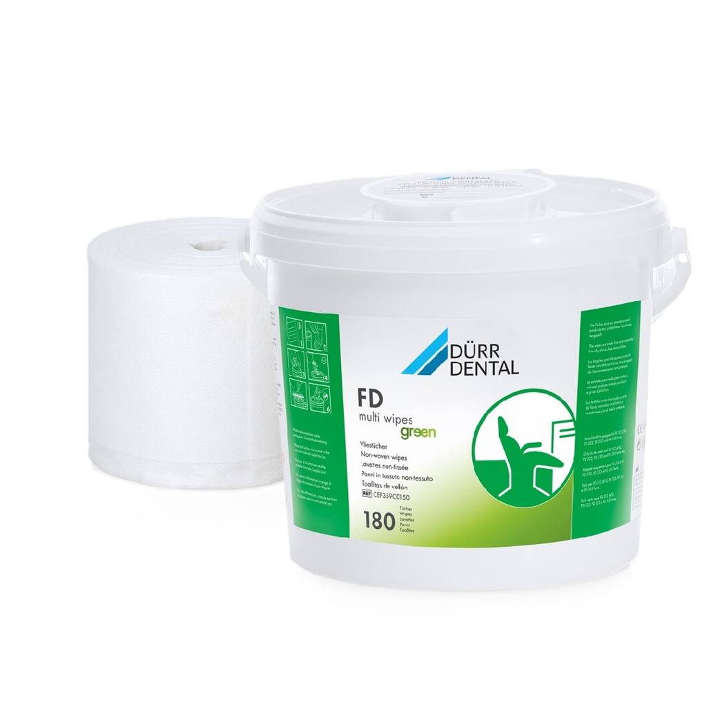 FD multi wipes green recharge boite de 180 lingettes