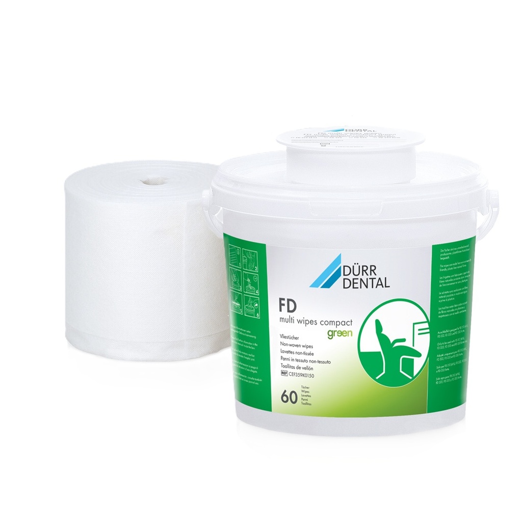 FD multi wipes compact green recharge boite de 60 lingettes
