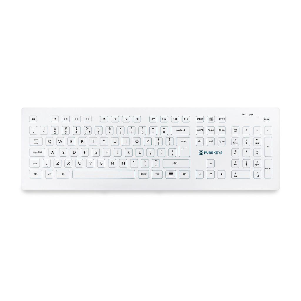 Clavier sans fil silicone PUREKEYS - blanc