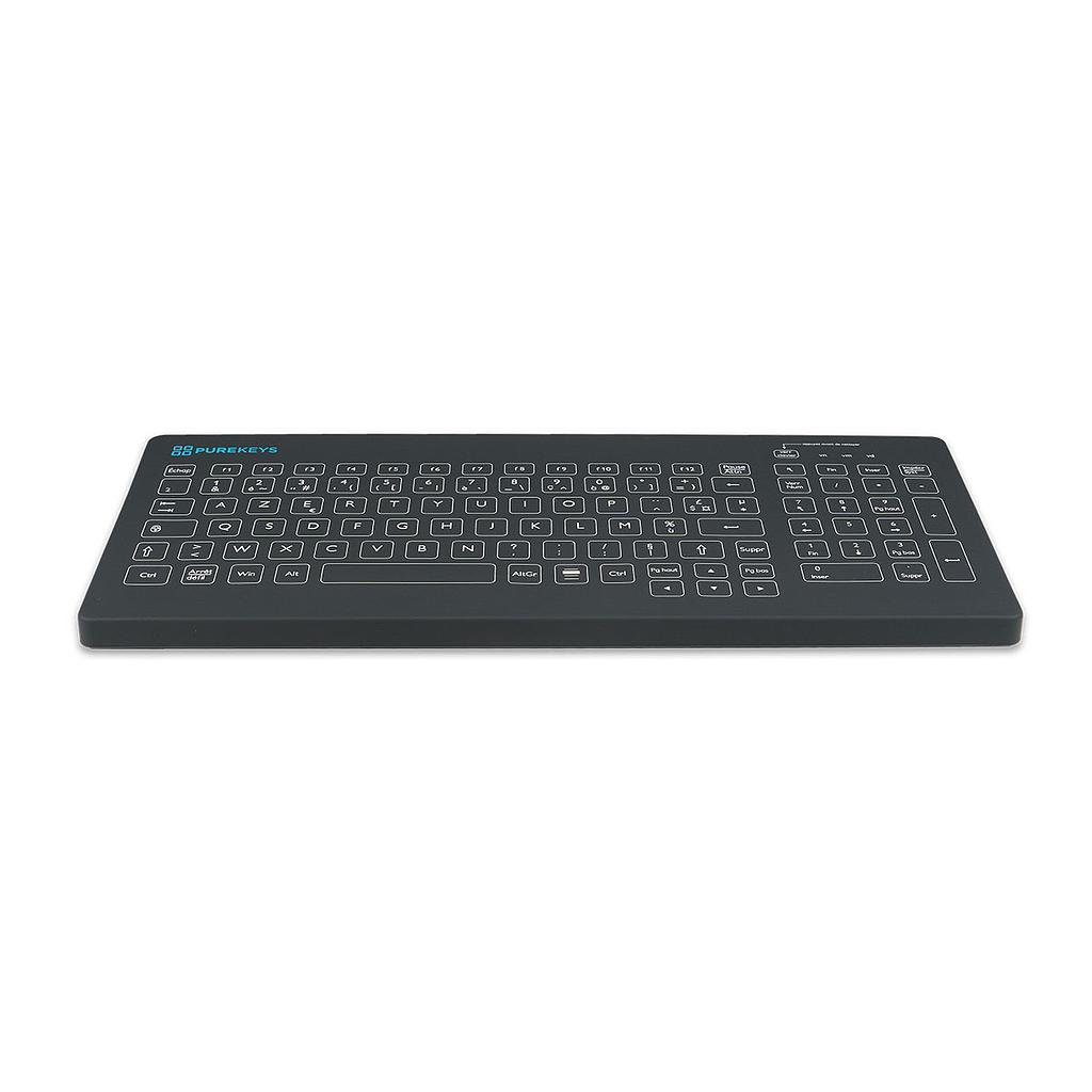 Clavier sans fil silicone PUREKEYS - noir