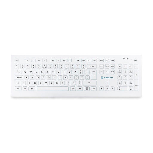 [40403300] Clavier sans fil silicone PUREKEYS - blanc