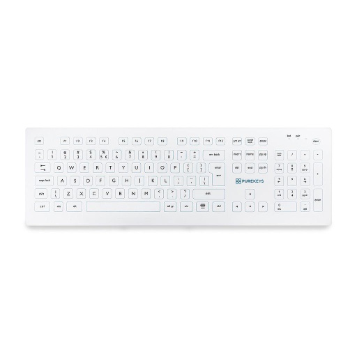 [40403305] Clavier sans fil silicone PUREKEYS - blanc