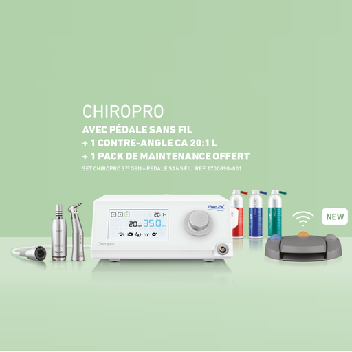 [1700890-001] Chiropro 3rd Gen + CA 20:1L Micro-Séries + Pédale sans fil