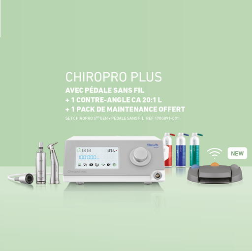[1700891-001] Chiropro Plus 3rd Gen + CA 20:1L Micro-Séries + Pédale sans fil